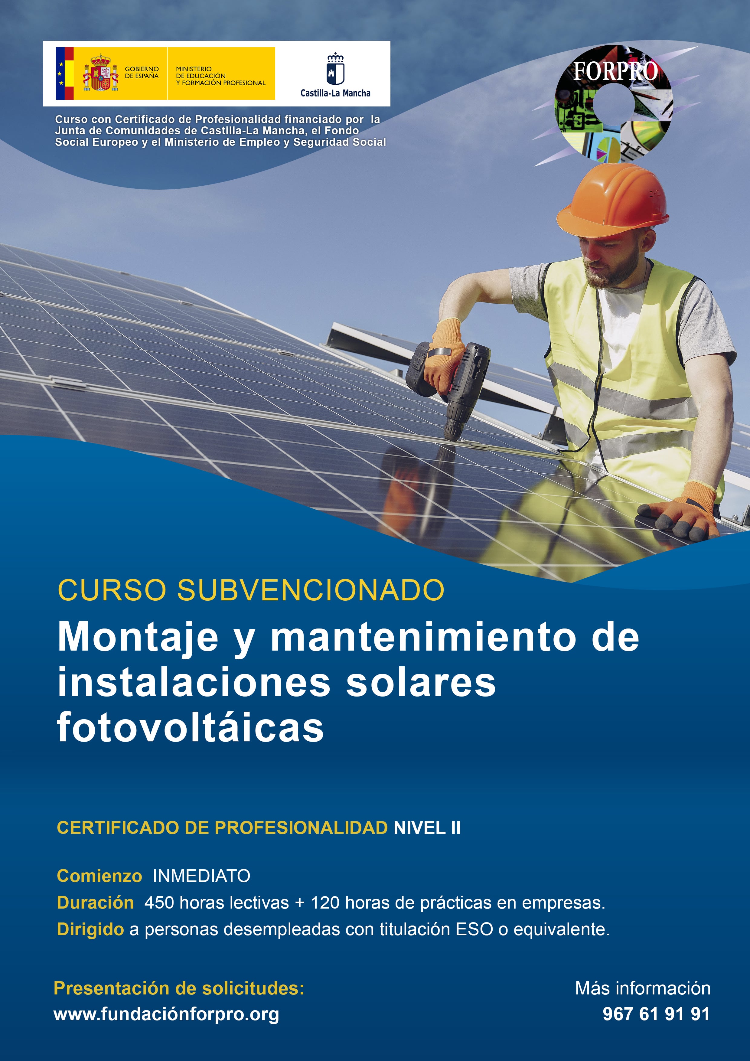 MONTAJE Y MANTENIMIENTO DE INSTALACIONES SOLARES FOTOVOLTAICAS